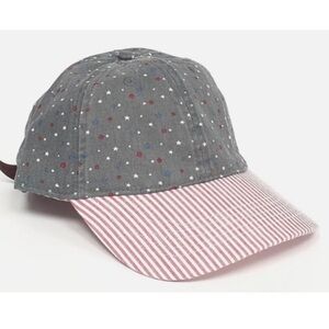 🆕 Infinity Gray and Red Star Patterned Cap
